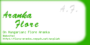 aranka flore business card